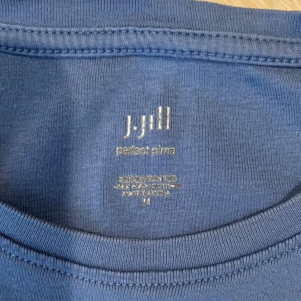 J Jill Perfect Pima blue cotton tunic - Picture 3 of 6